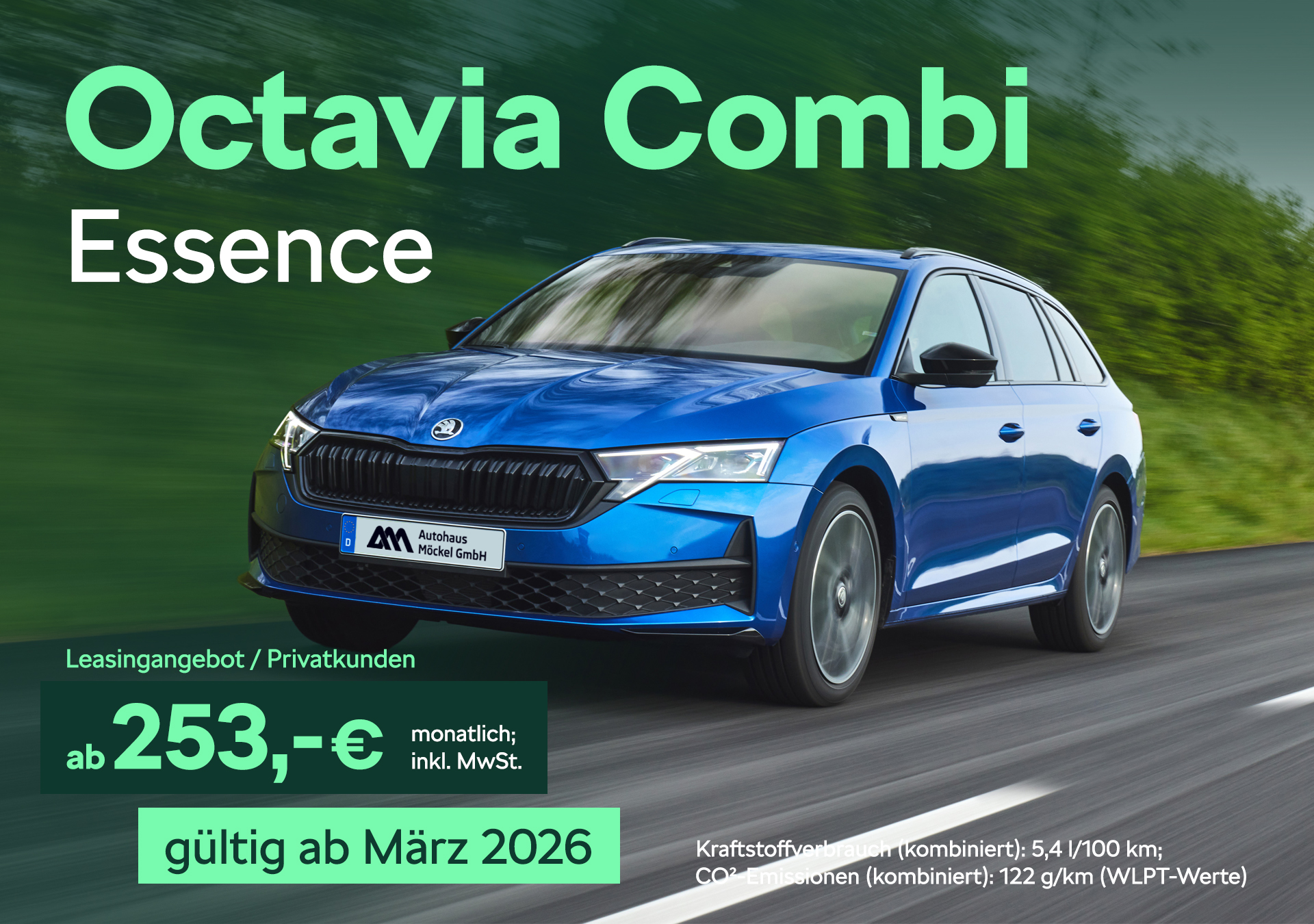 Skoda Octavia Combi Essence Privatleasing